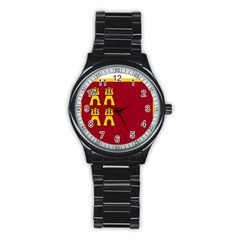 Coat Of Arms Of Murcia Stainless Steel Round Watch by abbeyz71