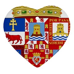 Coat Of Arms Of The Former Province Of Murcia Heart Ornament (two Sides) by abbeyz71