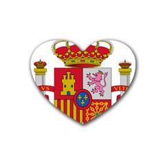 Coat Of Arms Of Spain Rubber Coaster (heart)  by abbeyz71