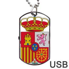 Coat of Arms of Spain Dog Tag USB Flash (Two Sides)