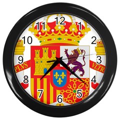 Coat Of Arms Of Spain Wall Clock (black) by abbeyz71