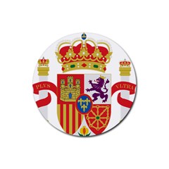 Coat Of Arms Of Spain Rubber Round Coaster (4 Pack)  by abbeyz71