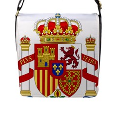 Coat Of Arms Of Spain Flap Closure Messenger Bag (l)