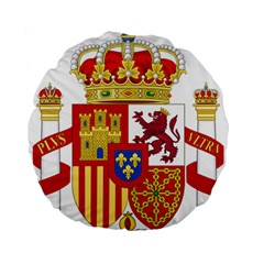 Coat Of Arms Of Spain Standard 15  Premium Flano Round Cushions