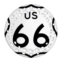 Route 66 Round Filigree Ornament (two Sides) by abbeyz71