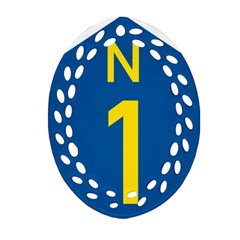 South Africa National Route N1 Marker Oval Filigree Ornament (two Sides) by abbeyz71