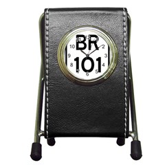 Brasil Br-101 Transcoastal Highway Pen Holder Desk Clock by abbeyz71