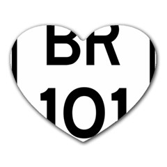 Brasil Br-101 Transcoastal Highway Heart Mousepads by abbeyz71