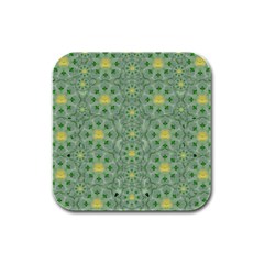 Summer Fantasy Apple Bloom In Seasonal Nature Rubber Square Coaster (4 Pack)  by pepitasart