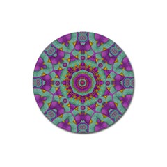 Water Garden Lotus Blossoms In Sacred Style Magnet 3  (round) by pepitasart