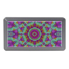 Water Garden Lotus Blossoms In Sacred Style Memory Card Reader (mini) by pepitasart