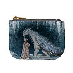 Wonderful Fairy With Ice Dragon Mini Coin Purse by FantasyWorld7