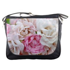 Pink And White Flowers Messenger Bag