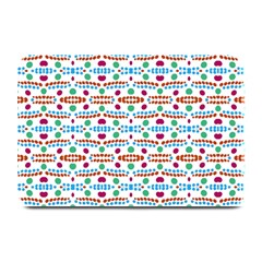 Retro Pink Green Blue Orange Dots Pattern Plate Mats by BrightVibesDesign