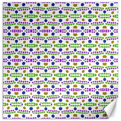 Retro Blue Purple Green Olive Dot Pattern Canvas 20  X 20  by BrightVibesDesign