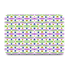 Retro Blue Purple Green Olive Dot Pattern Plate Mats by BrightVibesDesign