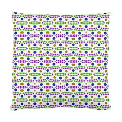 Retro Blue Purple Green Olive Dot Pattern Standard Cushion Case (two Sides) by BrightVibesDesign