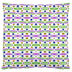 Retro Blue Purple Green Olive Dot Pattern Large Cushion Case (two Sides) by BrightVibesDesign