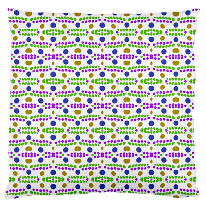 Retro Blue Purple Green Olive Dot Pattern Large Flano Cushion Case (One Side)