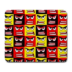 Angry Face Large Mousepads