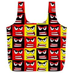 Angry Face Full Print Recycle Bag (xl)