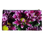 Maroon And White Mums Pencil Cases Back