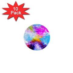 Background Drips Fluid Colorful 1  Mini Buttons (10 Pack)  by Sapixe