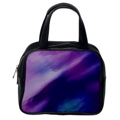 Purple Background Art Abstract Watercolor Classic Handbag (one Side)