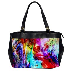 Background Art Abstract Watercolor Oversize Office Handbag (2 Sides)