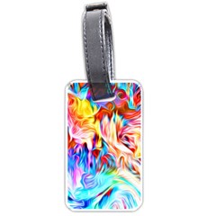 Background Drips Fluid Colorful Luggage Tags (one Side) 