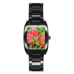 Figure Watercolor Art Nature Stainless Steel Barrel Watch by Sapixe