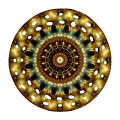 Pattern Abstract Background Art Round Filigree Ornament (two Sides)