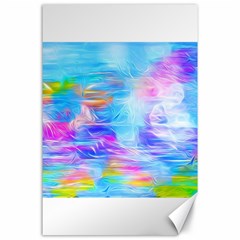 Background Drips Fluid Colorful Canvas 24  x 36 