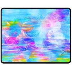 Background Drips Fluid Colorful Fleece Blanket (Medium) 