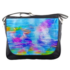 Background Drips Fluid Colorful Messenger Bag