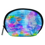 Background Drips Fluid Colorful Accessory Pouch (Medium) Front