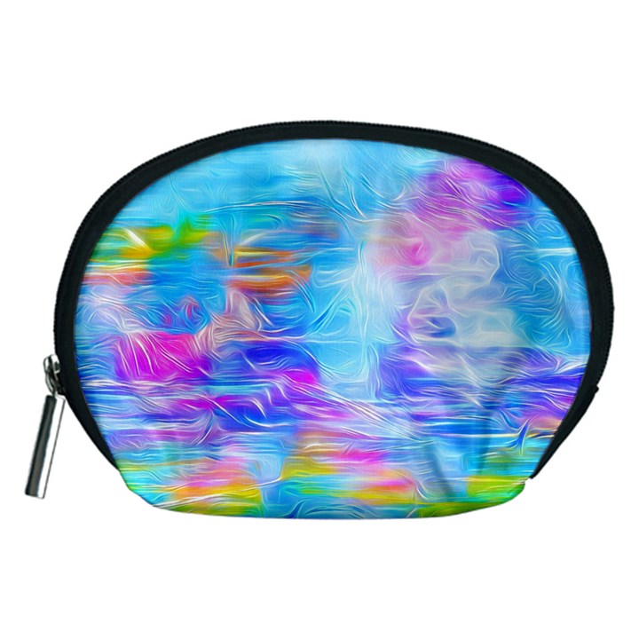 Background Drips Fluid Colorful Accessory Pouch (Medium)