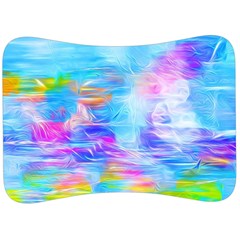 Background Drips Fluid Colorful Velour Seat Head Rest Cushion