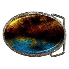 Background Cave Art Abstract Belt Buckles