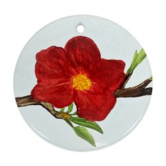 Deep Plumb Blossom Ornament (round)