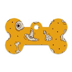 Funny Halloween Party Pattern Dog Tag Bone (one Side)