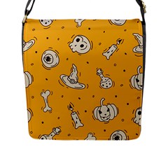 Funny Halloween Party Pattern Flap Closure Messenger Bag (l) by HalloweenParty