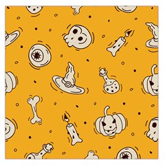 Funny Halloween Party Pattern Large Satin Scarf (square) by HalloweenParty