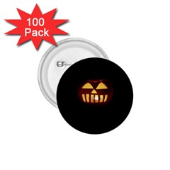 Funny Spooky Scary Halloween Pumpkin Jack O Lantern 1 75  Buttons (100 Pack) 