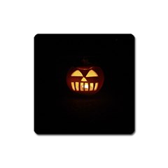 Funny Spooky Scary Halloween Pumpkin Jack O Lantern Square Magnet by HalloweenParty