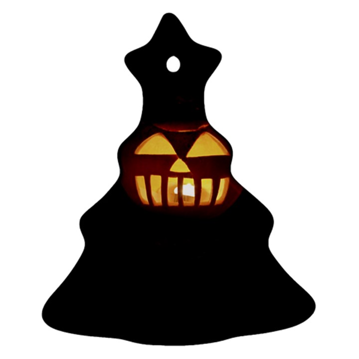 Funny Spooky Scary Halloween Pumpkin Jack O Lantern Ornament (Christmas Tree) 