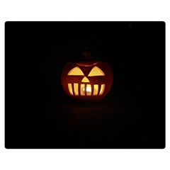 Funny Spooky Scary Halloween Pumpkin Jack O Lantern Double Sided Flano Blanket (medium)  by HalloweenParty