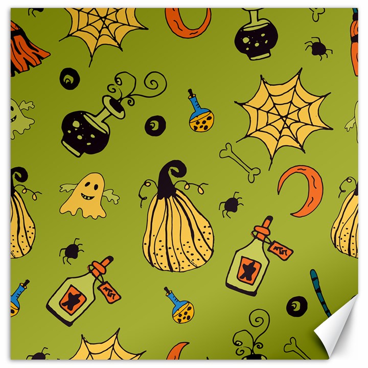 Funny Scary Spooky Halloween Party Design Canvas 12  x 12 