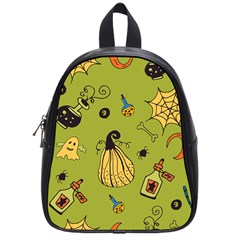 Funny Scary Spooky Halloween Party Design School Bag (small) by HalloweenParty