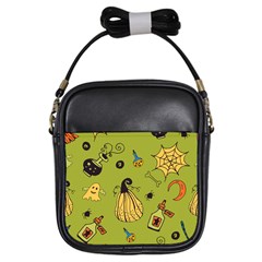 Funny Scary Spooky Halloween Party Design Girls Sling Bag